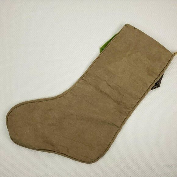 Pier 1 Christmas Stocking Beige Bird Happy Holiday - Picture 5 of 7